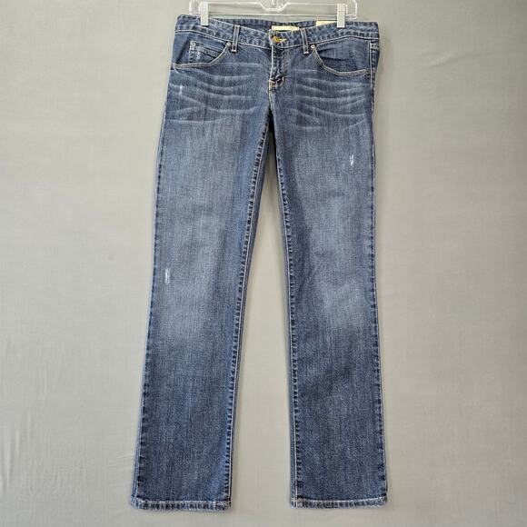Limited Edition Gap Jeans Blue Stretch Grunge Lightly Distressed Women's Size 8 - Picture 1 of 8